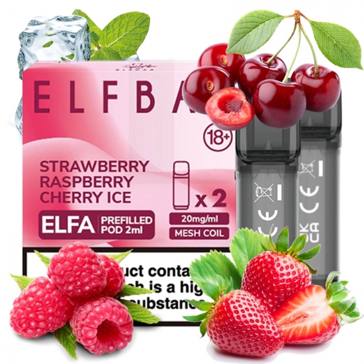 Elf Bar - Elfa Pod Strawberry Raspberry Cherry Ice